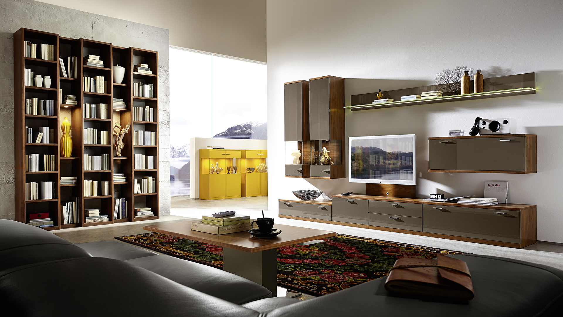 Modulair systeem voor het ontwerpen van een boekopslagruimte in de woonkamer
