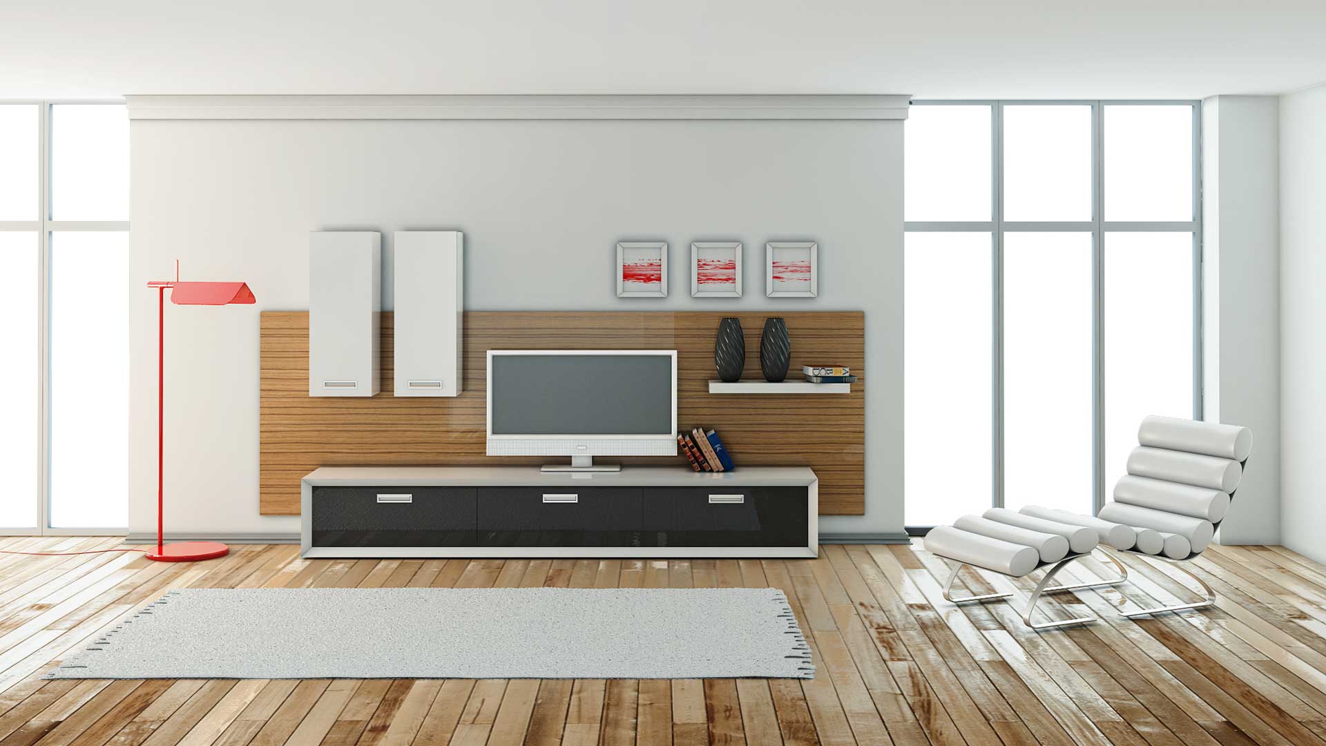 Sistem modular untuk ruang tamu yang bergaya dan moden