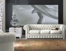 canapea albă în stilul imaginii din sufragerie