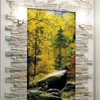 kertas dinding vinil dalam foto koridor