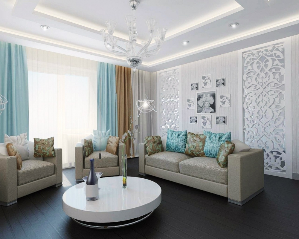 a hálószoba világos dekorációja türkiz színű