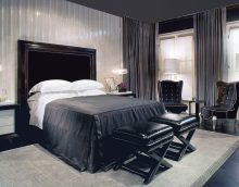 تصميم راقي للغرفة في صورة ملونة باللون الأسود
