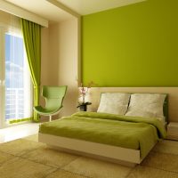mooi ontwerp van de slaapkamer in verschillende kleuren foto