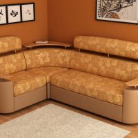 sofa sudut cantik dalam reka bentuk foto bilik tidur