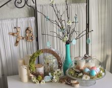 skaists pavasara dekors virtuves attēla noformējumā