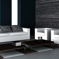 světlé ložnice styl v černé a bílé barvy obrázku