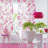 dalaman dapur yang indah dalam gambar warna fuchsia