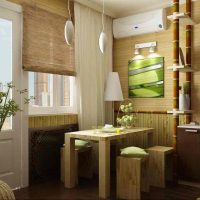 mēbeles ar bambusu koridora attēla stilā