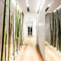 parkety s bambusem v designu kuchyně fotografie