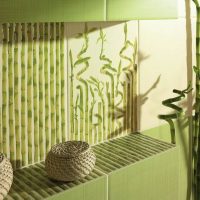 strop s bambusem ve stylu ložnice foto