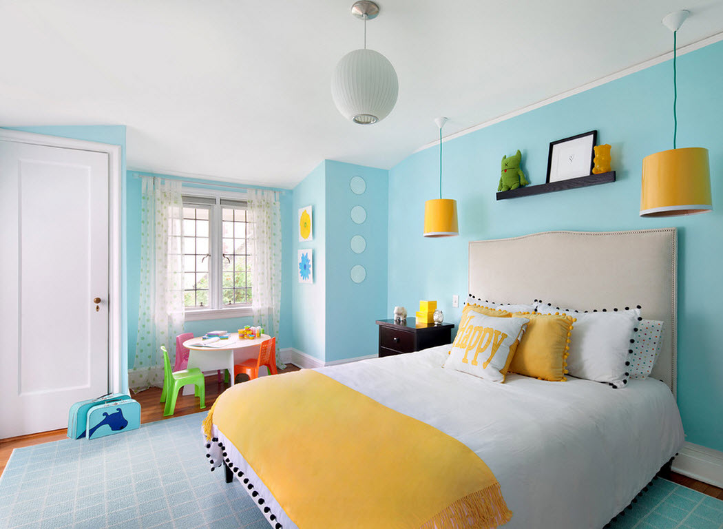 elegantní styl obývacího pokoje v různých barvách