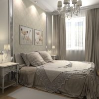 design luminoso della camera da letto in diversi colori della foto