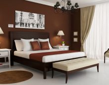 világos apartman stílusú csokoládé színű fotó