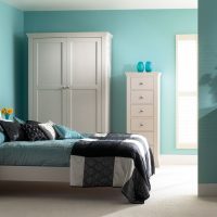 bellissimo stile camera da letto in foto a colori turchese