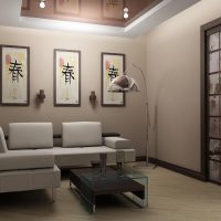 светъл декор коридор в картина в японски стил