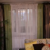 mooie polyester tule in het interieur van de woonkamerfoto
