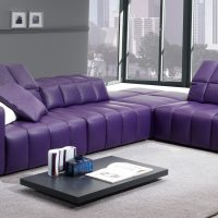 sofa sudut gelap dalam gaya gambar ruang tamu
