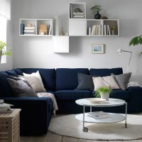 canapea frumoasă de colț în stilul unei poze de apartament