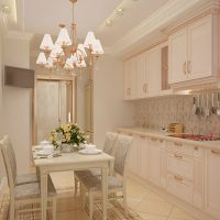mooi interieur van beige keuken in provence stijl