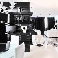 mooie keukenstijl in zwart-wit kleurenbeeld