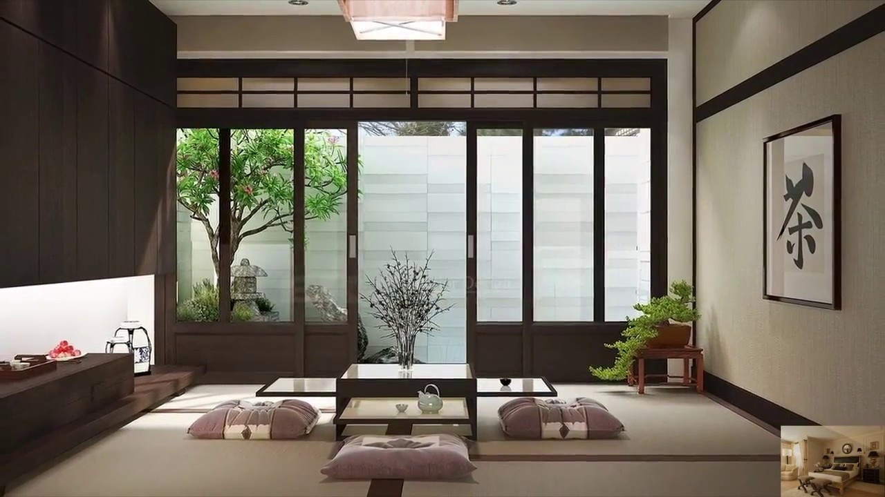 تصميم غرفة نوم مشرق على الطراز الياباني