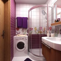 neobičan dekor kupaonice s tušem u slici tamne boje