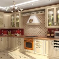 lichte interieur beige keuken in eco-stijl foto