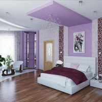 шик дизайн на спалня в различни цветове снимка