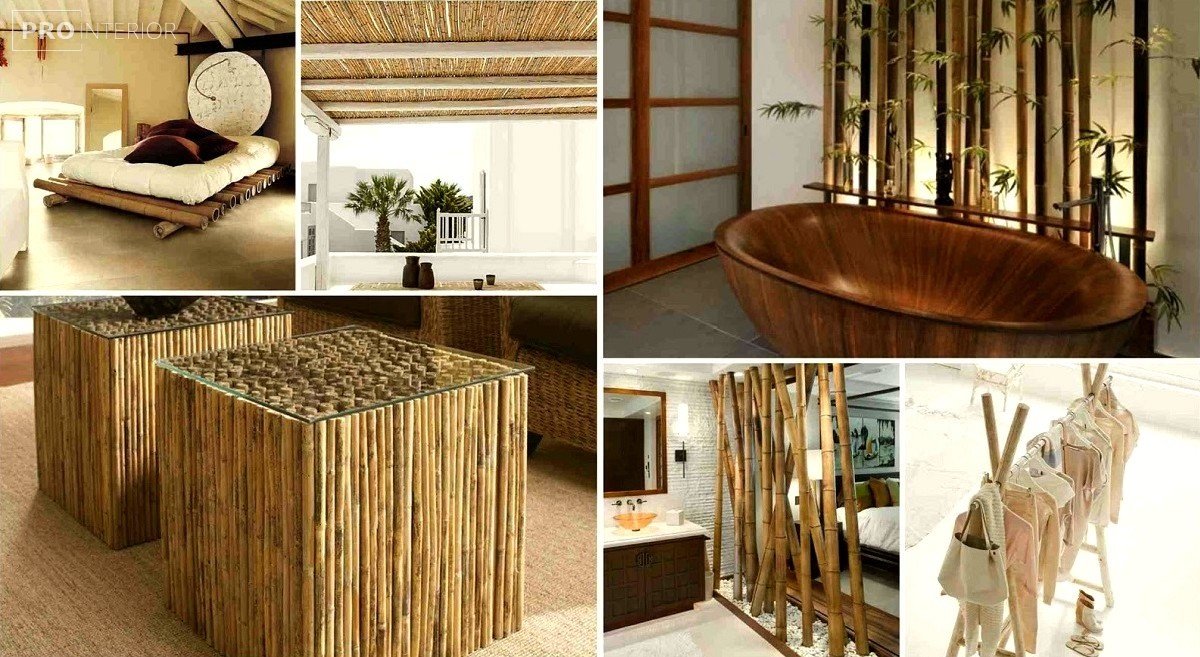 mobilier din bambus în stilul camerei