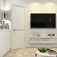 dinding putih dalam hiasan rumah dalam gaya gambar minimalis