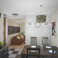 бели стени в стила на хола в стила на скандинавия картина