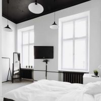 Pereți albi în fotografie de decor casă în stil scandinav