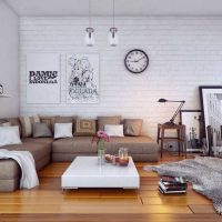 baltas sienas guļamistabas stilā Skandināvijas foto stilā