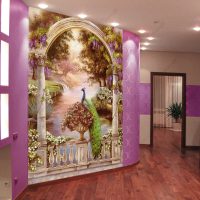 sienas gleznojumi dzīvokļa dekorā ar dabas foto attēlu