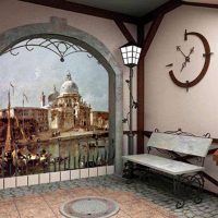 picturi murale în stilul camerei de zi cu o imagine cu fotografia peisajului