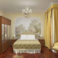 sienas gleznojumi dzīvokļa dizainā ar ainavas attēla fotoattēlu