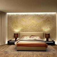 ainavas stila guļamistabas sienas gleznojumu attēls