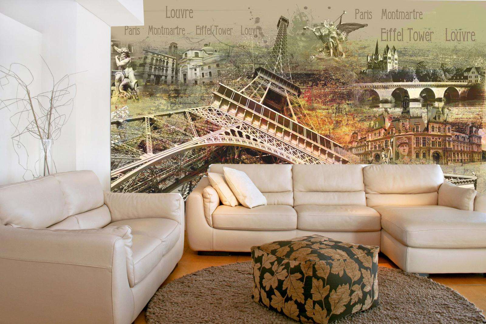 اللوحات الجدارية في ديكور المدخل مع صورة الطبيعة