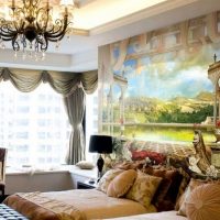 стенописи в стила на апартамент с рисунка на пейзажна картина