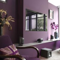 gražus prieškambario dizainas purpuriniame paveikslėlyje