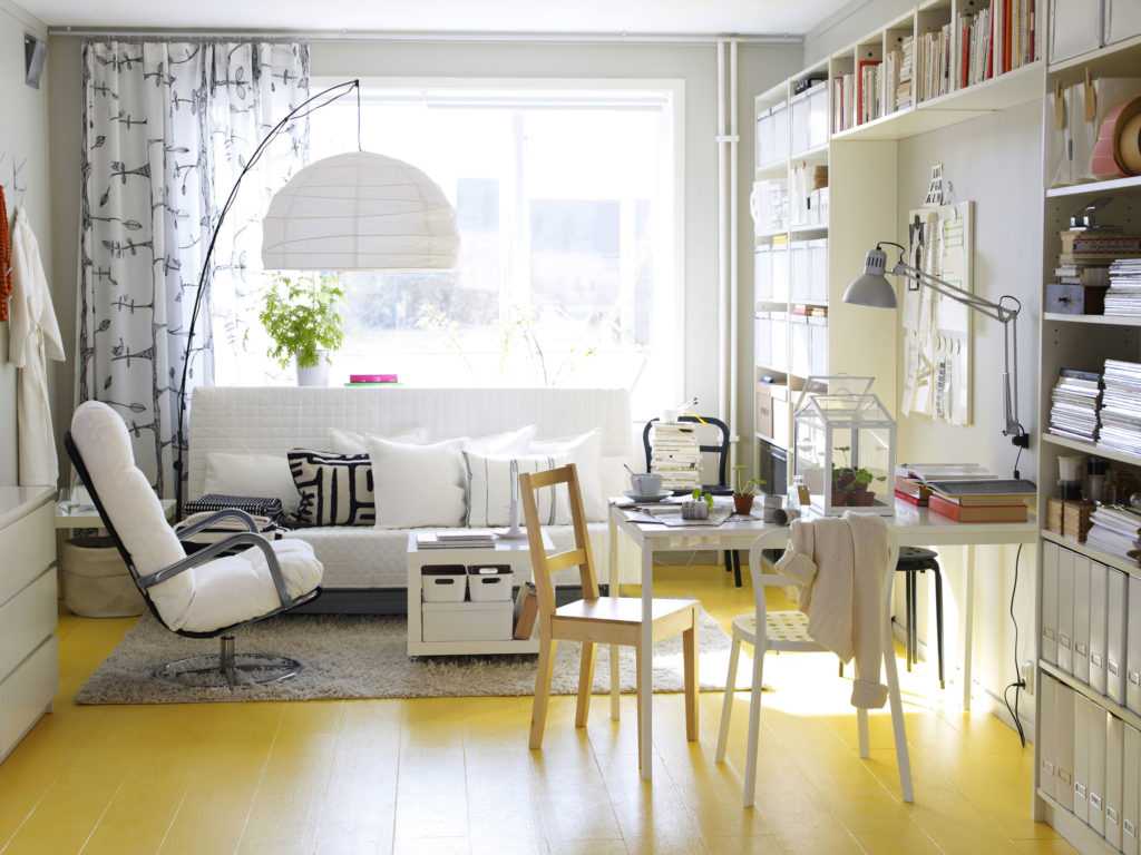 design neobișnuit al dormitorului în stil suedez
