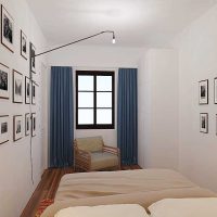 šviesaus švediško stiliaus miegamojo paveikslėlis