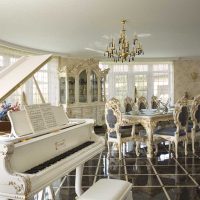 světlé barokní ložnice designový obrázek