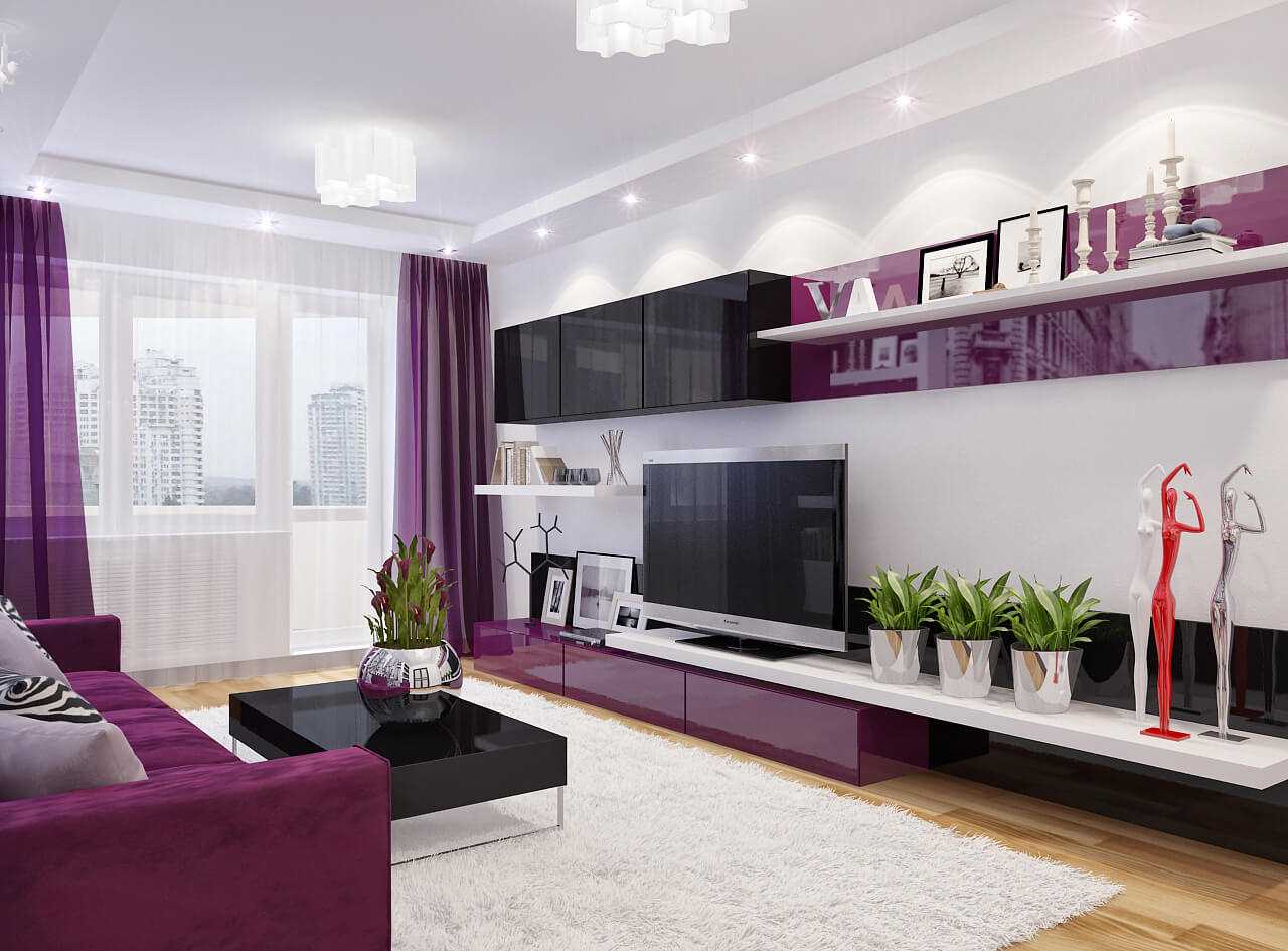 stil ușor coridor în violet