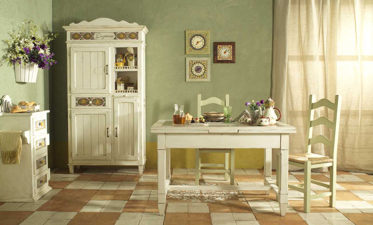 interior luminos bucătărie în stil rustic