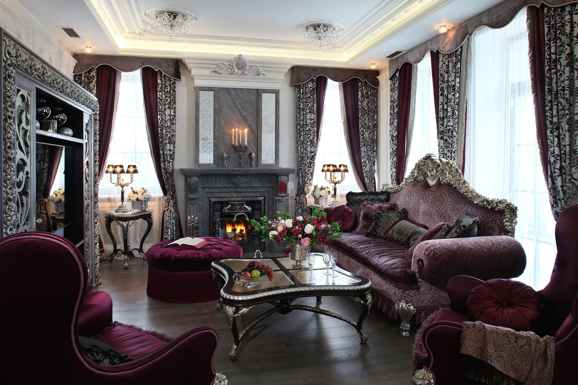 decor de apartament în stil baroc ușor