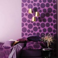 Reka bentuk dapur yang indah dalam foto ungu
