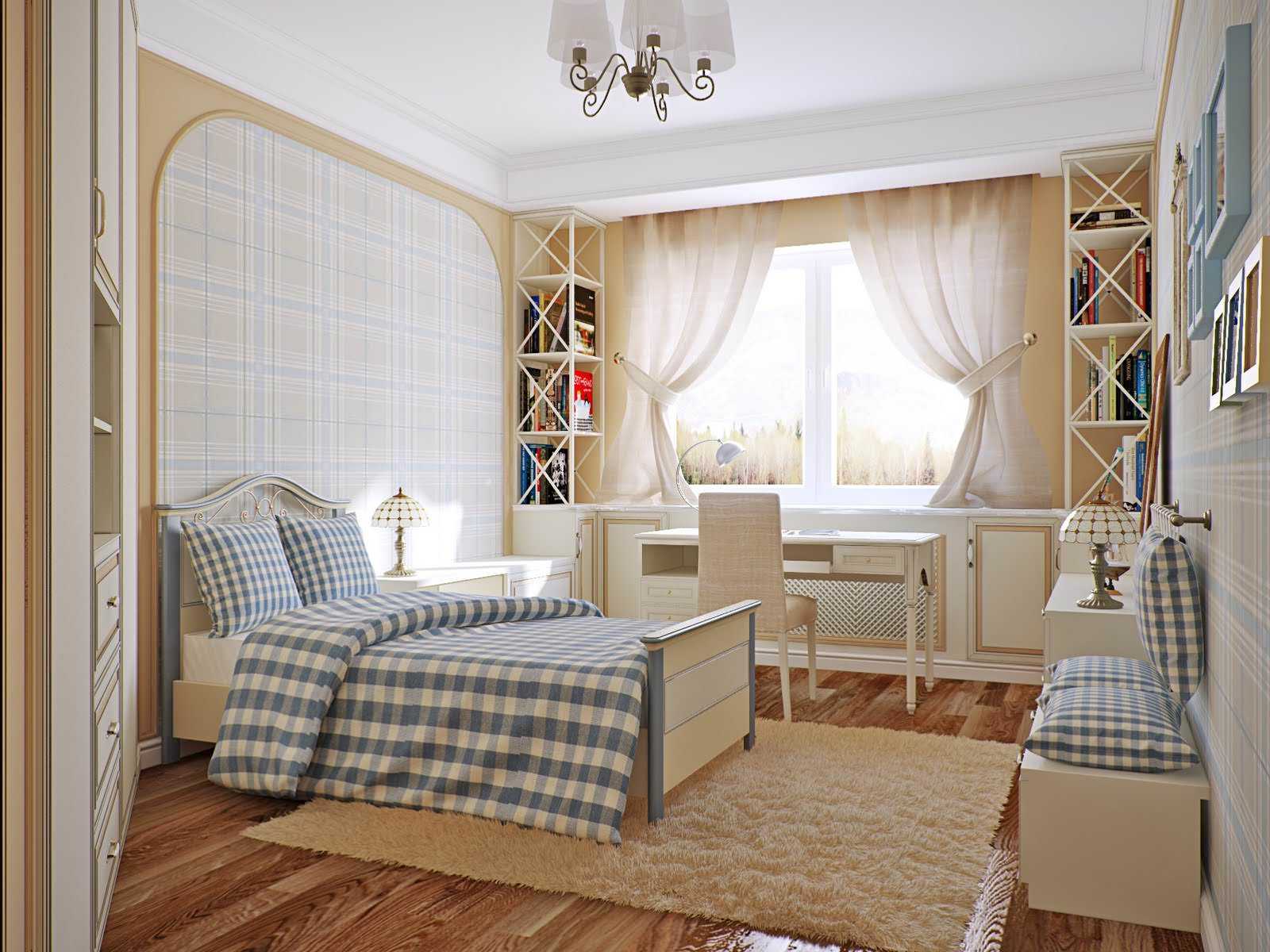 světlý interiér obývacího pokoje ve stylu provence