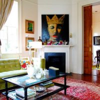 krásný design boho styl obývacího pokoje fotografie