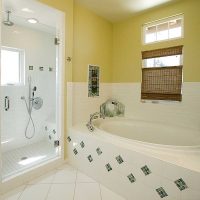 versiune a tencuielii decorative frumoase în designul fotografiei din baie